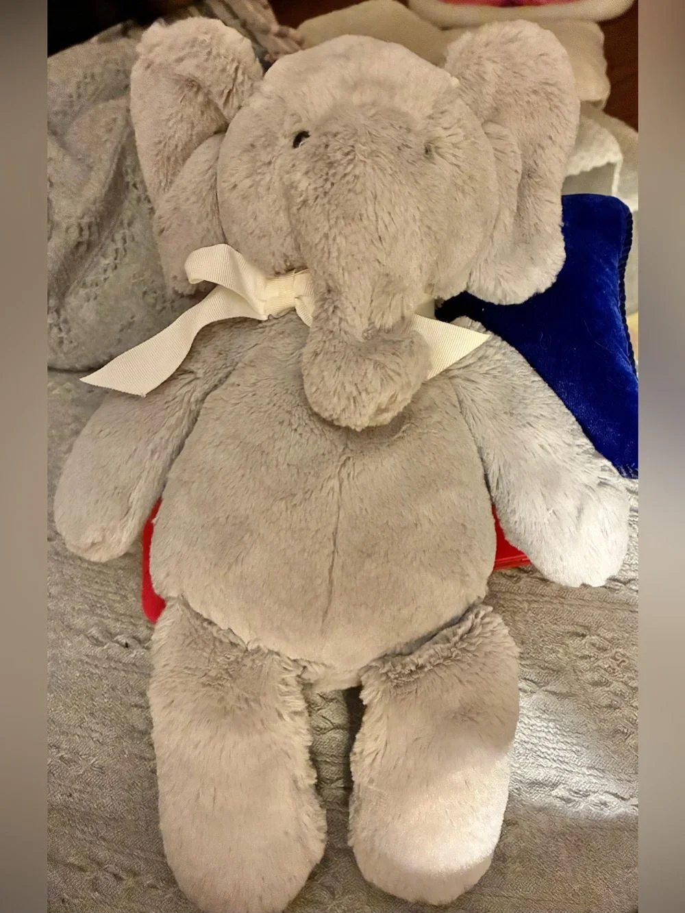 Pottery Barn Kids Nursery Collections Plush Grey Elephant. Clean & Sanitized. EC
